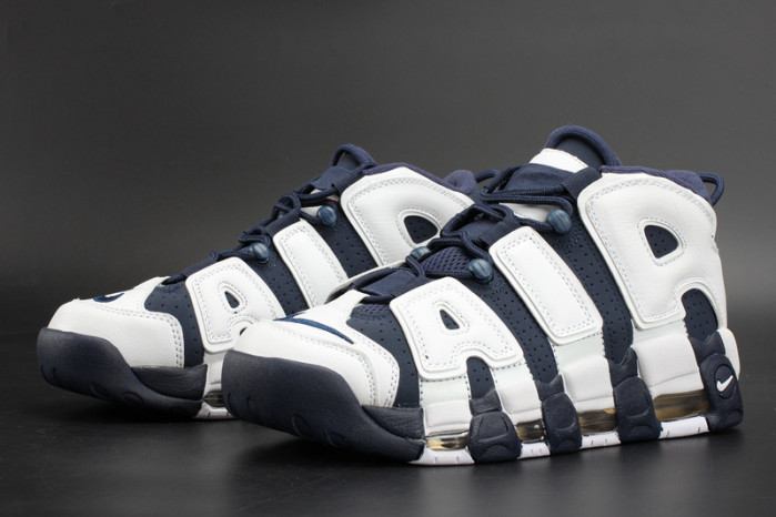 nike air more uptempo “olympic” white/midnight navy mens 414962-104